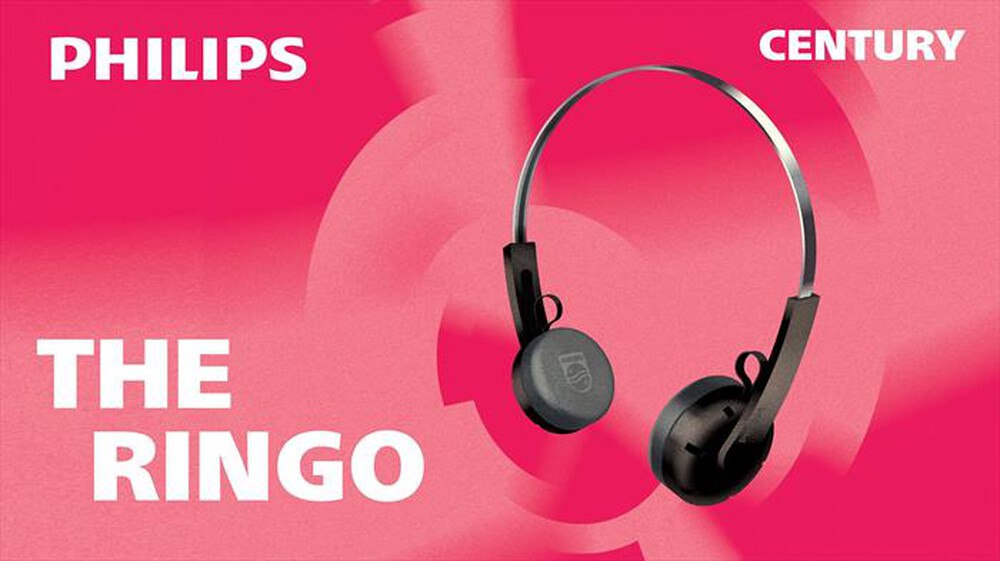 Immagine del prodotto PHILIPS - Cuffie wireless on-ear Century The Ringo TAH2000BK-Black