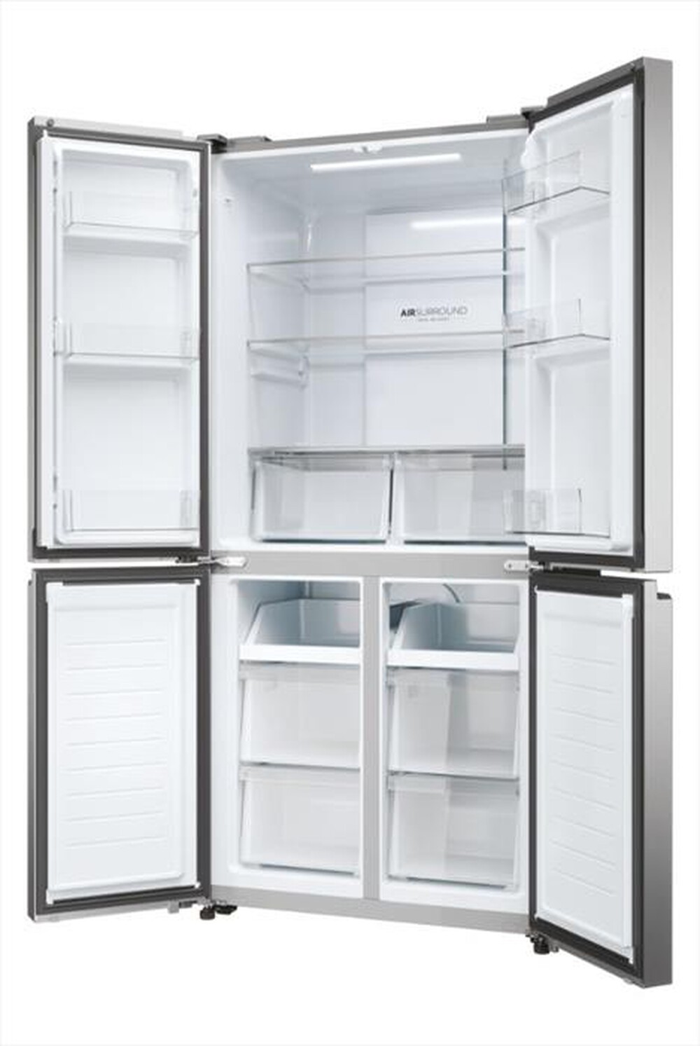 "HAIER - Frigorifero 4 porte HCR3818ENMM Classe E 467 lt-Platino, Stainless steel"