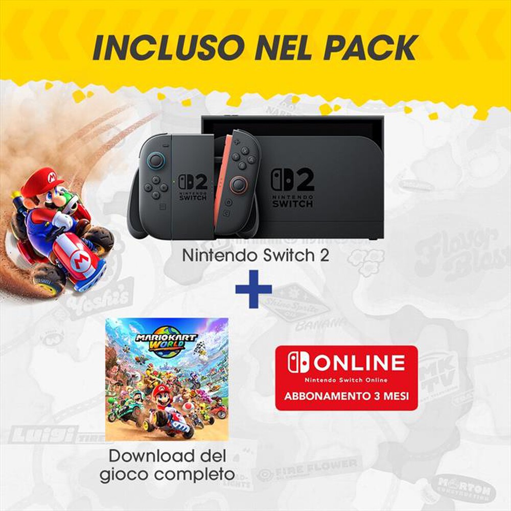 Immagine del prodotto NINTENDO - Switch 2 + Mario Kart World + 3 mesi Switch Online-Nero