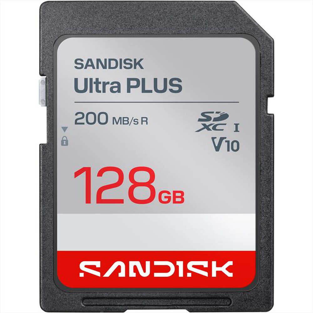 Immagine del prodotto SANDISK - MEM.SD ULTRA PLUS 128GB XC V10 U1 UHS-I XC1-grigio