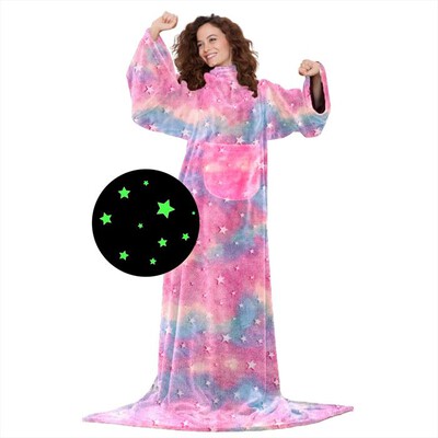 KANGURU - Coperta con le maniche DELUXE GLOW RAINBOW-Glow Rainbow