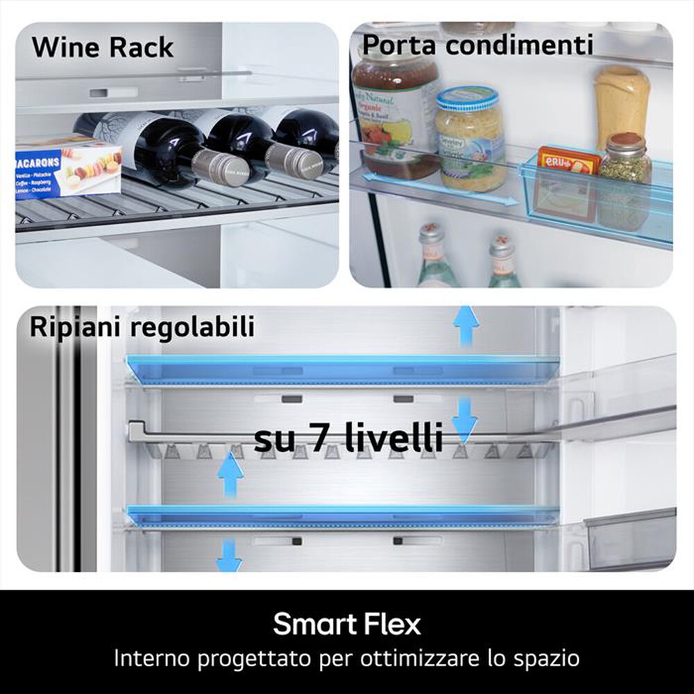 Immagine del prodotto LG - Frigorifero combinato GBBW322CPY Classe C 465lt-Argento