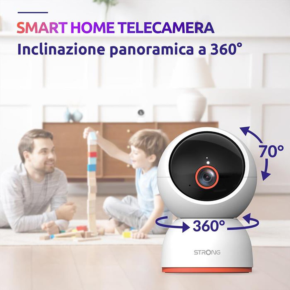 "STRONG - Telecamera Wi-Fi Interno 4K SHC08IR0-W-BIANCO"