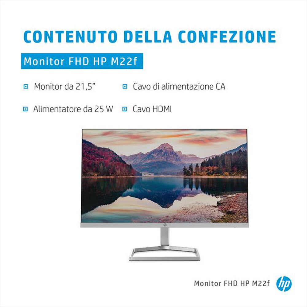 "HP - MONITOR LCD MONITOR FHD M22F-Silver"