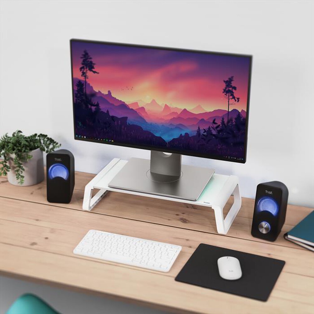 Immagine del prodotto TRUST - Supporto per monitor MONTA GLASS MONITOR STAND-White