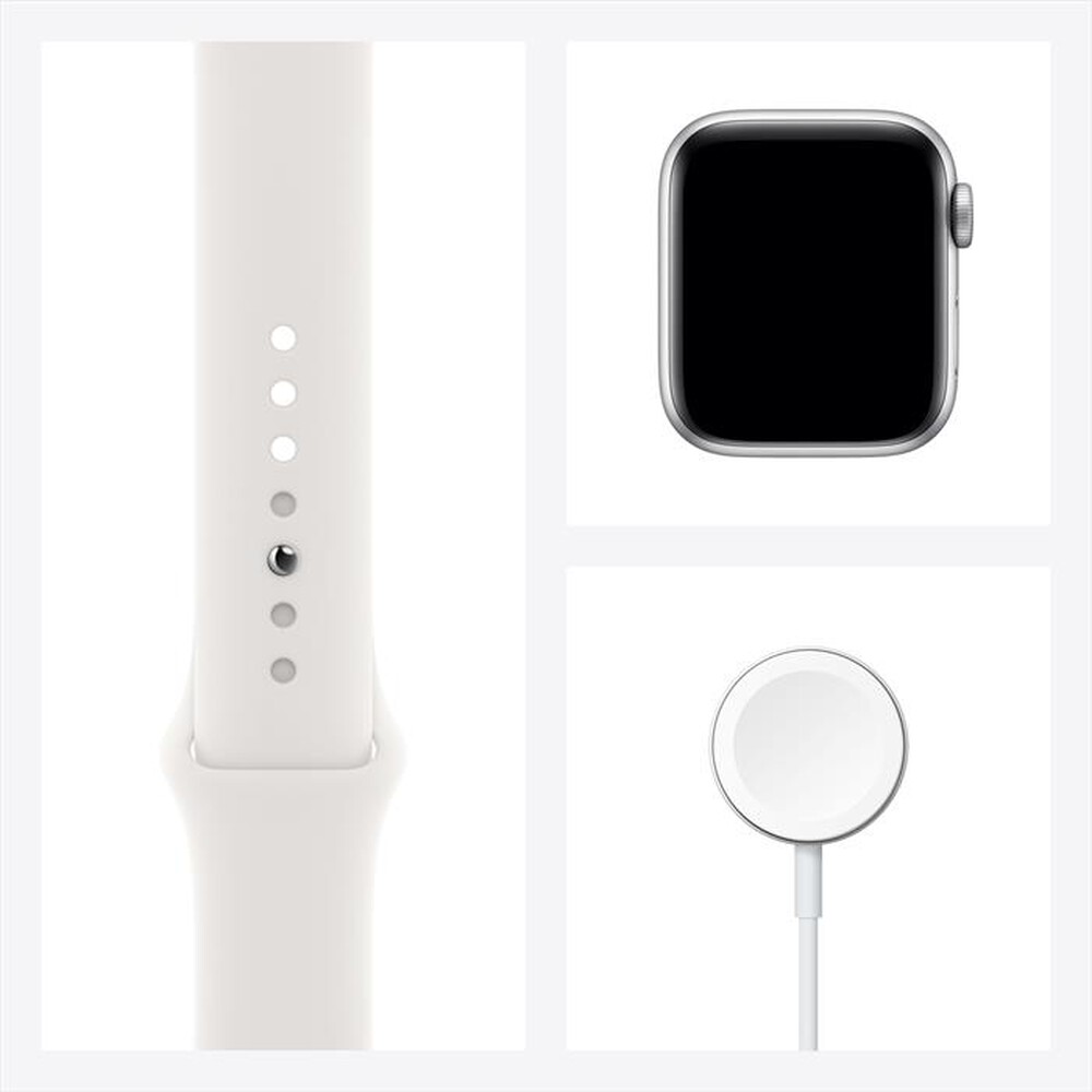 "APPLE - Watch Series 6 GPS+Cellular 40mm All Silver-Cinturino Sport Bianco"