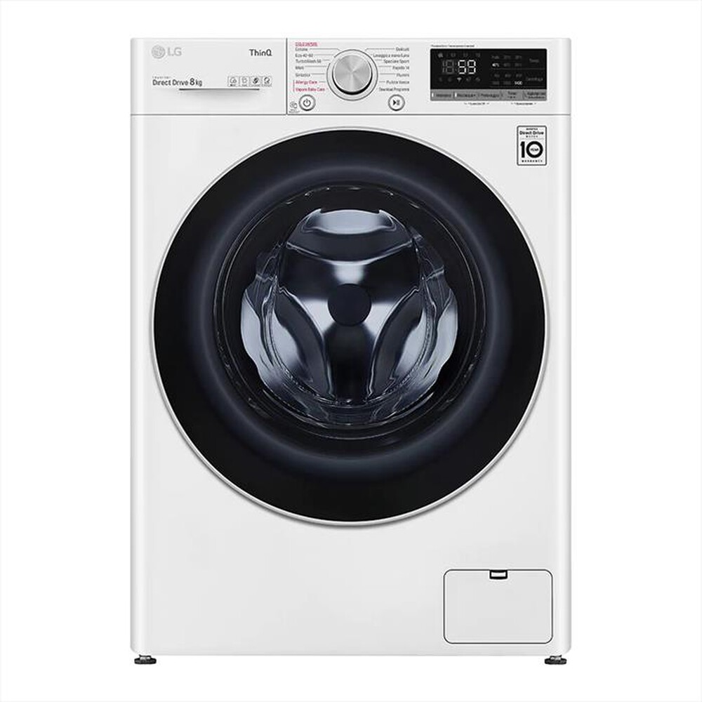 "LG - Lavatrice F4WV508S1E 8 Kg Classe C-WHITE"