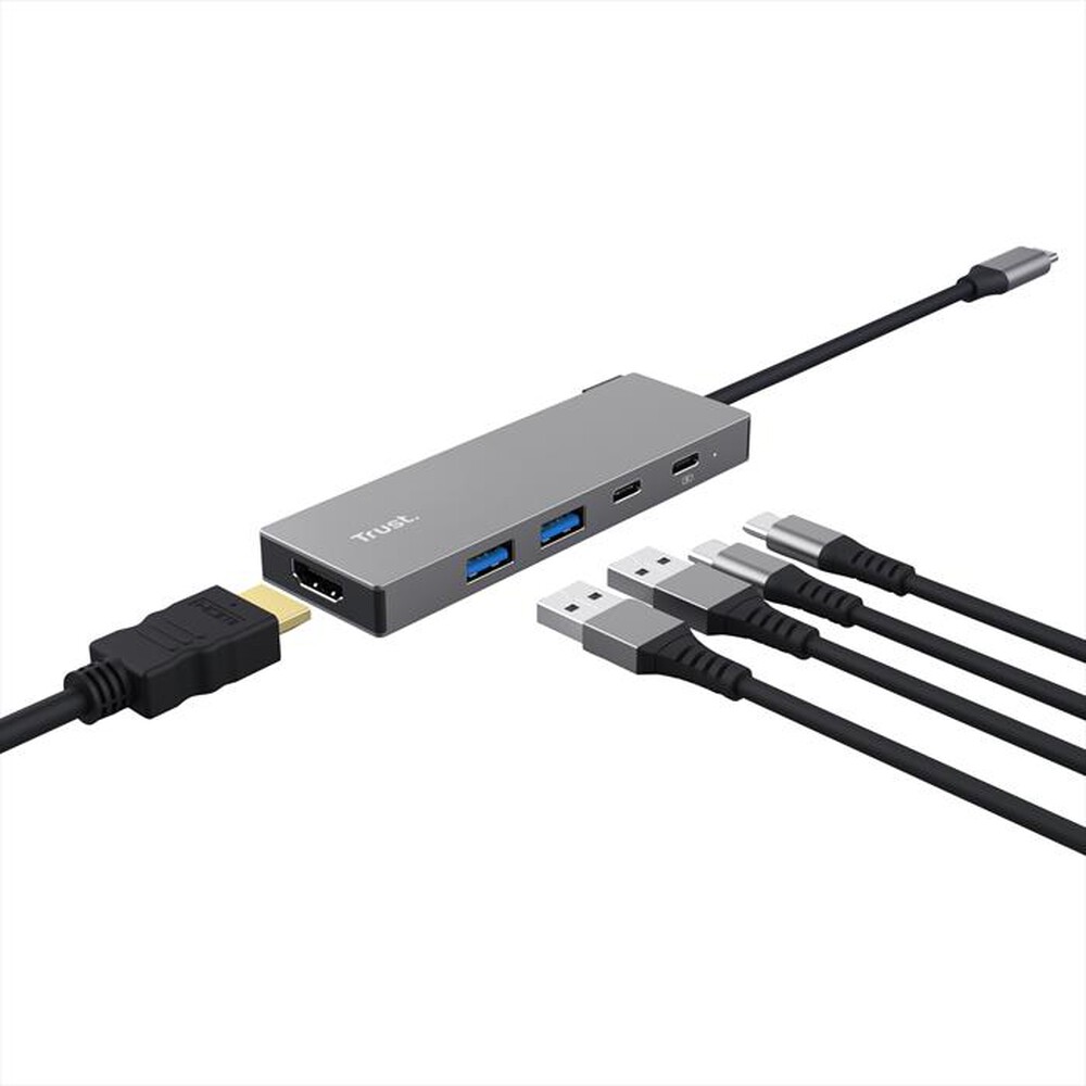 Immagine del prodotto TRUST - Adattatore USB-C multiporta 5 in 1 DALYX-Grey