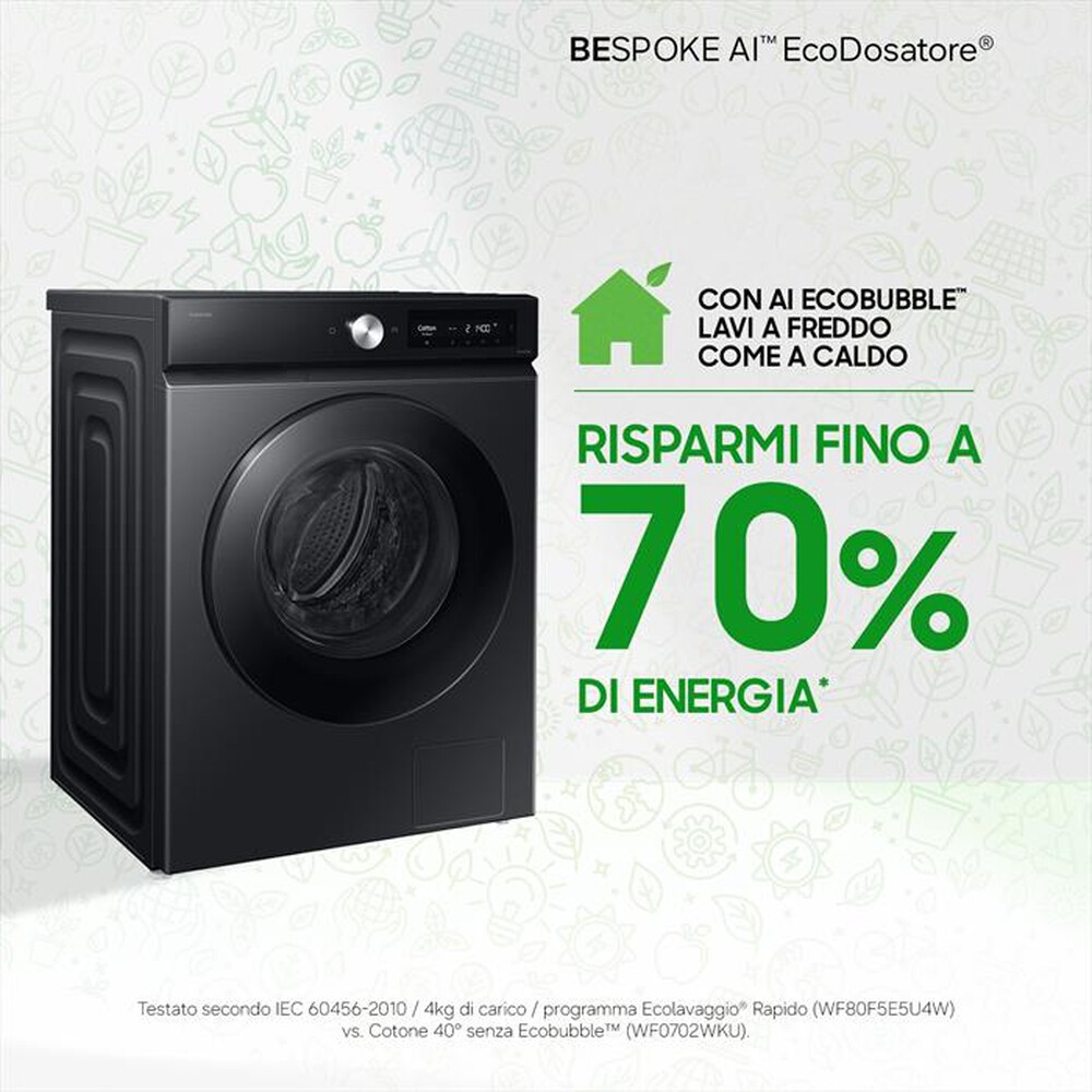 Immagine del prodotto SAMSUNG - Lavasciuga 11/6 Kg WD11DG6B85BKU3 Classe A-bianca con obl&ograve; e display nero