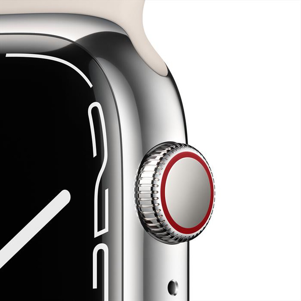 "APPLE - Watch Series 7 GPS+Cellular 45mm Acciaio Arg-Cinturino Sport Galassia"