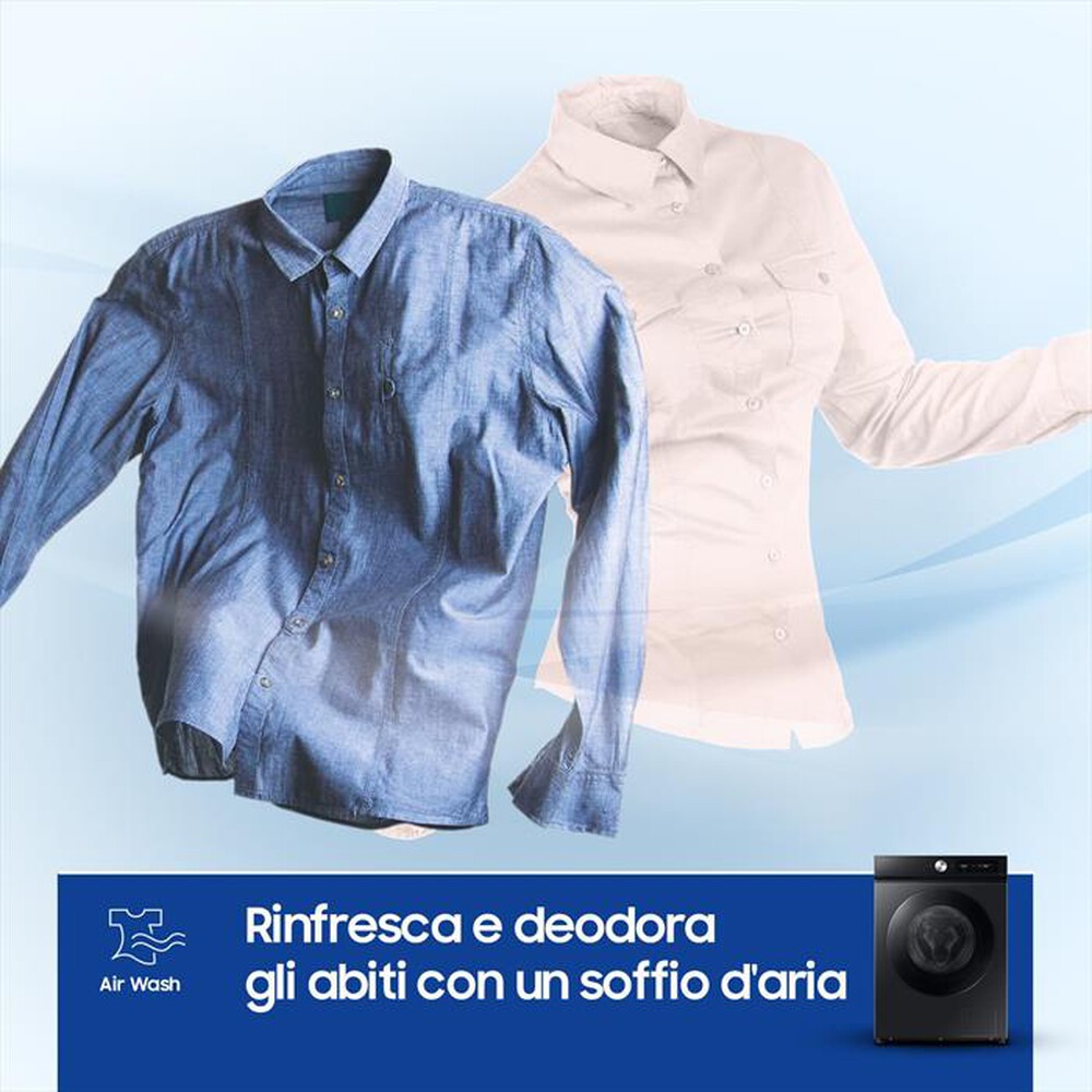 "SAMSUNG - Lavasciuga WD11DB7B85GBU3 11/6 Kg Classe A-nera con oblò e display nero"
