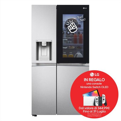 LG - Frigorifero side by side GSXV90MBAE Classe E 635lt-Stainless steel