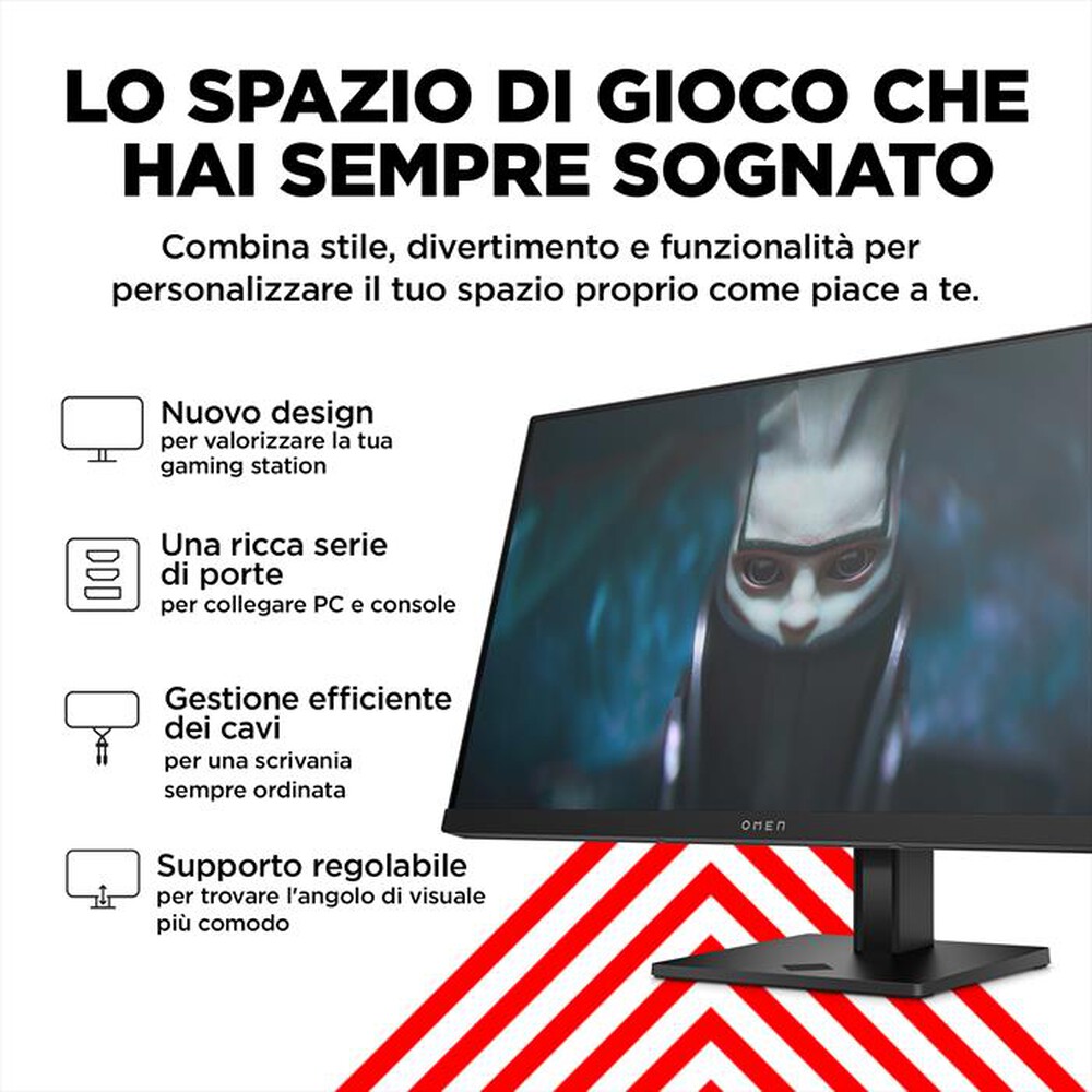 "HP - Monitor LED FHD 23,8\" OMEN 24-Nero"
