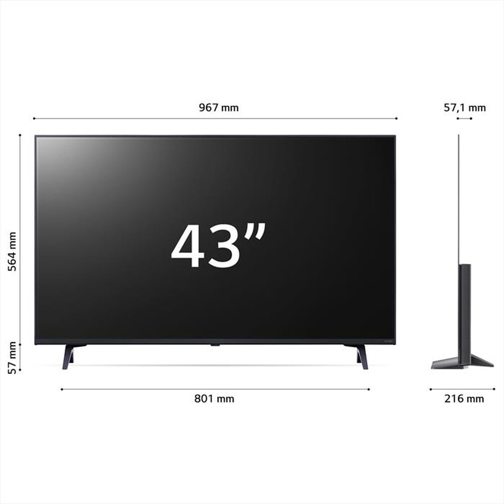 "LG - Smart TV Q-LED UHD 4K 43\" 43QNED756RA-Blu"
