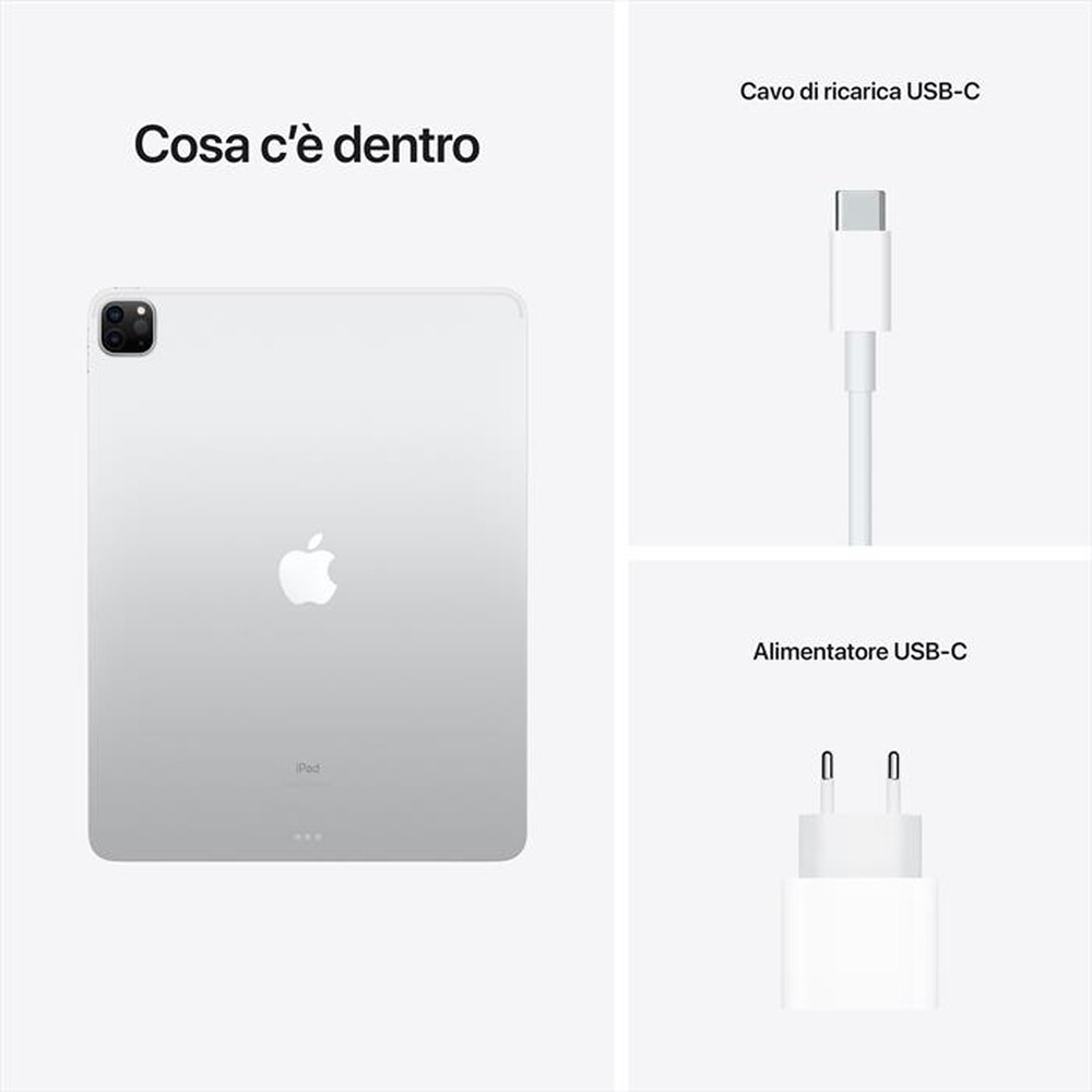 "APPLE - iPad Pro 12,9\" 128GB WiFi MHNG3TY/A 2021-Argento"