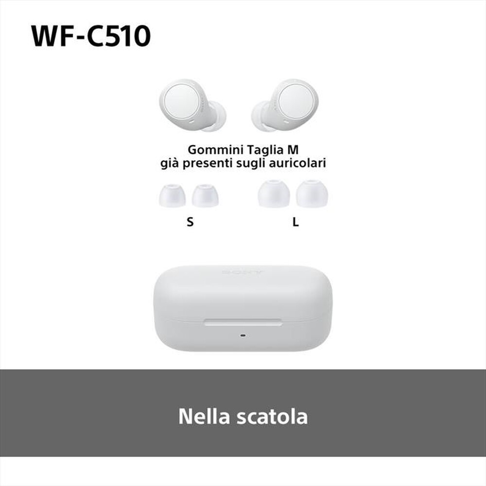 Immagine del prodotto SONY - Auricolari Bluetooth WFC510W.CE7-Bianco