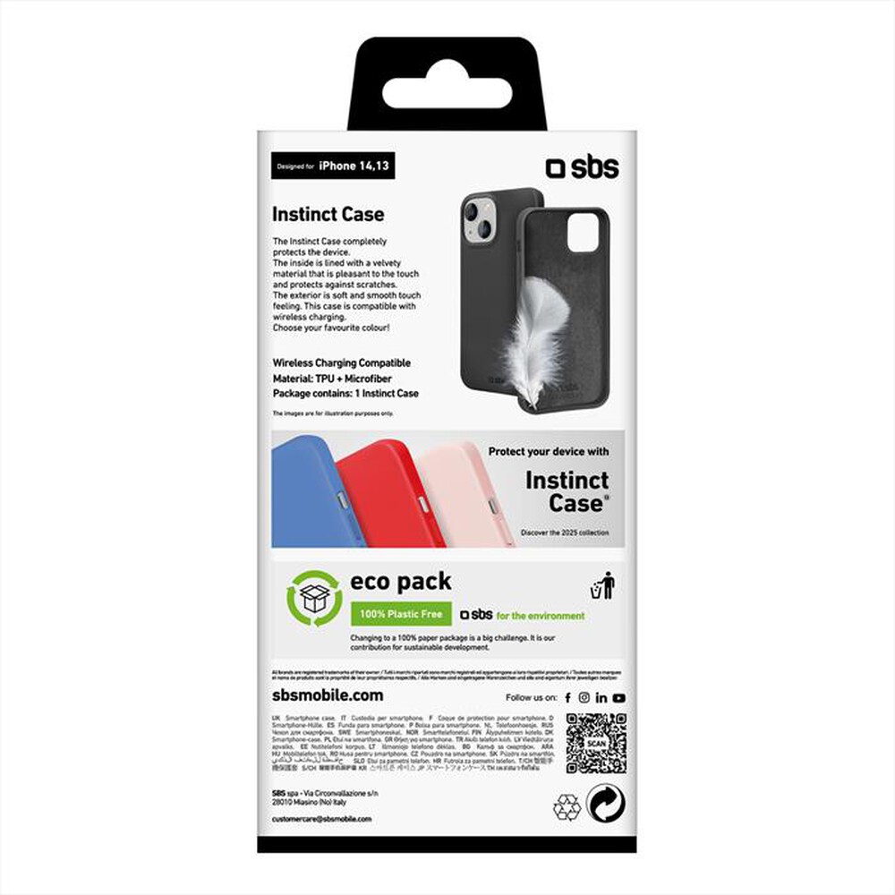 "SBS - Cover Instinct TEINSTIP1461K per iPhone 14-Nero"