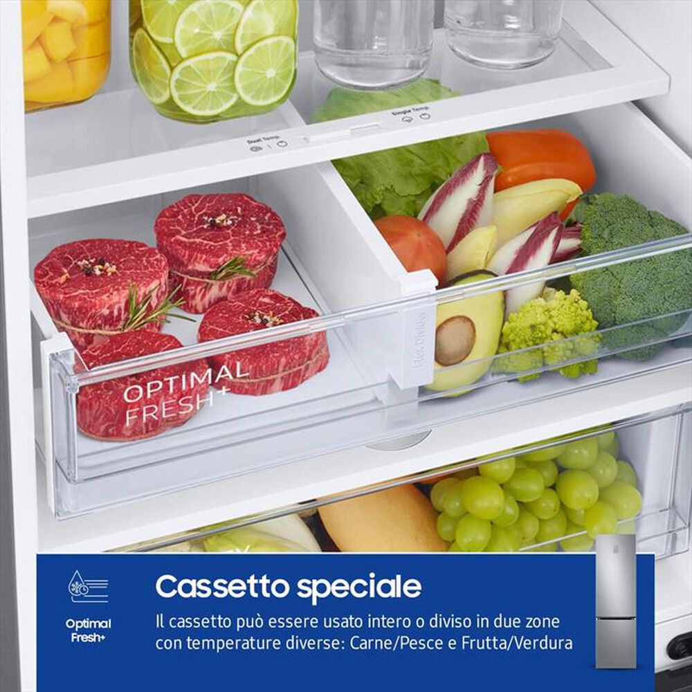 "SAMSUNG - Frigorifero combinato RB38C676CS9/EF ClasseC 390lt-METAL INOX"