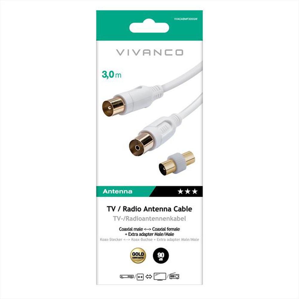 Immagine del prodotto SBS - Cavo antenna connection  3m-Bianco