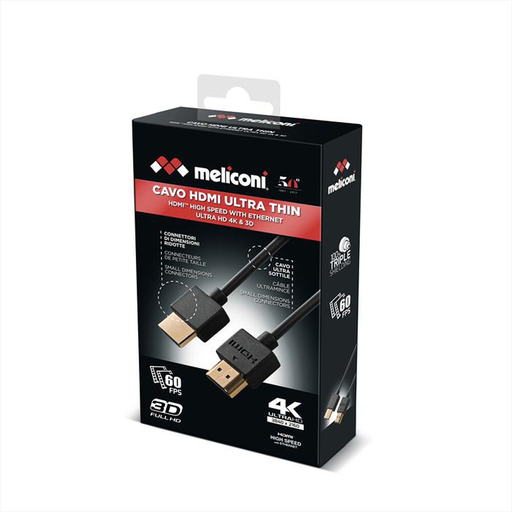 "MELICONI - HDMI ULTRA THIN 2 M-Nero"