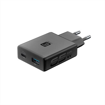 CELLULARLINE - Caricabatterie POWER LITE 65W SLIM DUAL A+C-Nero