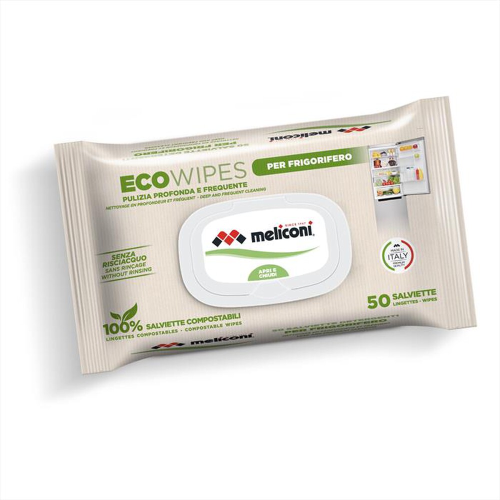 "MELICONI - Salviette detergenti ECO WIPES FRIGORIFERO-Viscosa compostabile"