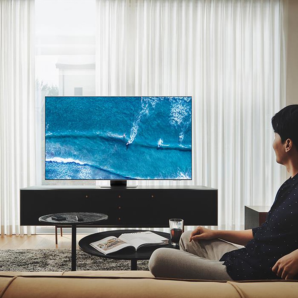 "SAMSUNG - Smart TV Neo QLED 4K 55” QE55QN85B-Bright Silver"