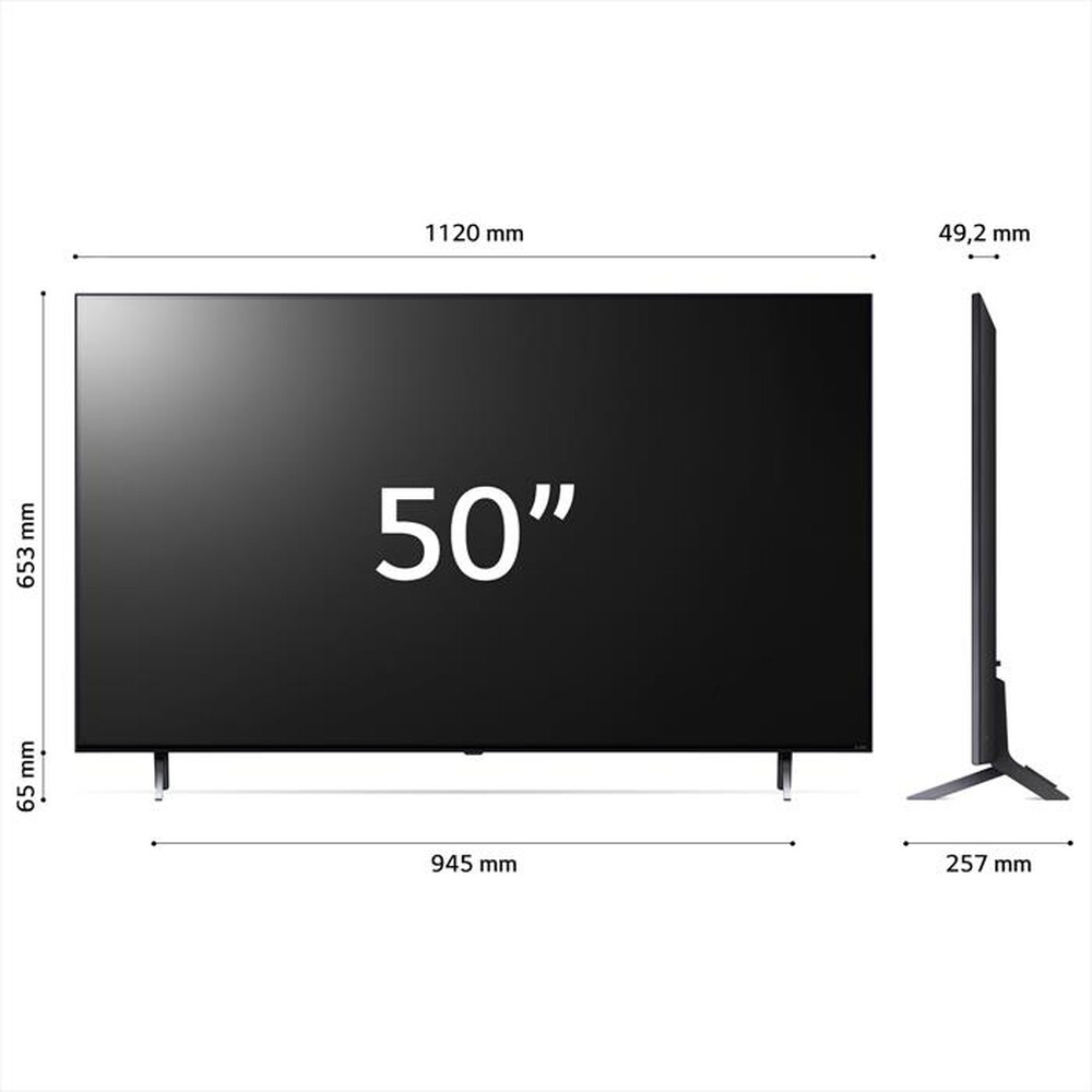 "LG - Smart TV Q-LED UHD 4K 50\" 50QNED756RA-Blu"