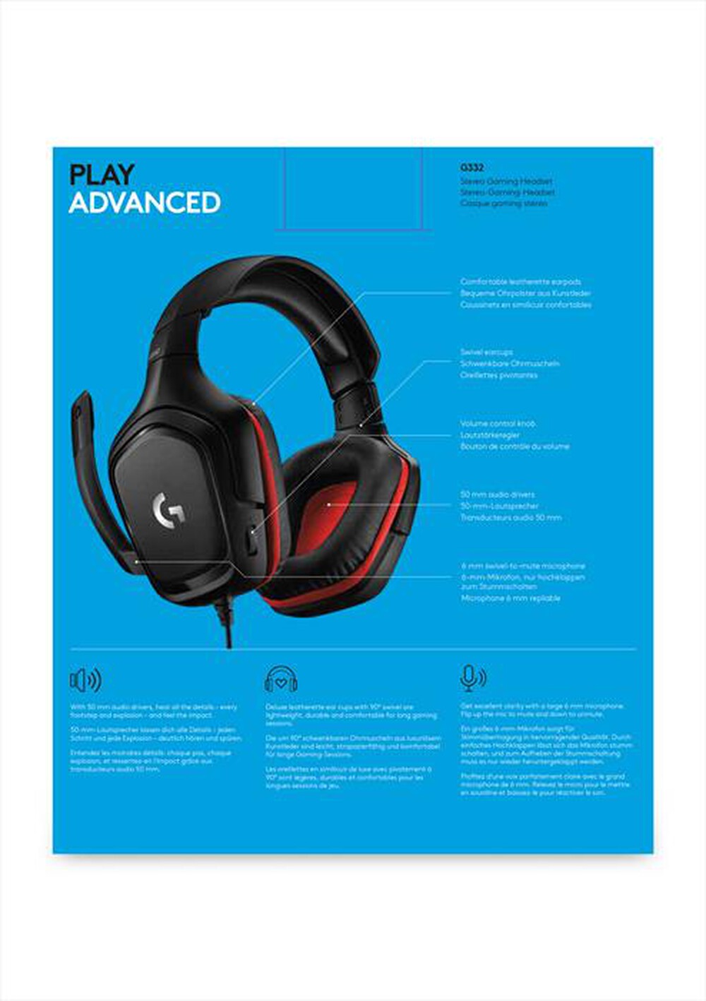 "LOGITECH - G332-Nero"