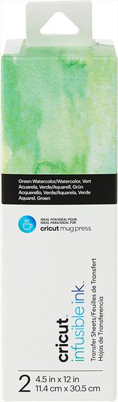 CRICUT - INFUSIBLE INK 2 FOGLI-Green Watercolor