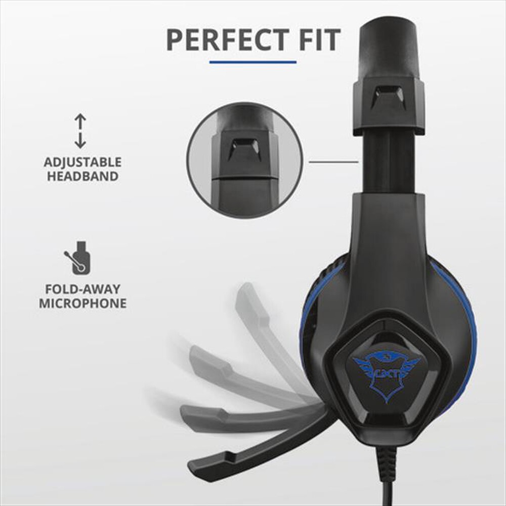 "TRUST - GXT404B RANA HEADSET PS4-Black/Blue"