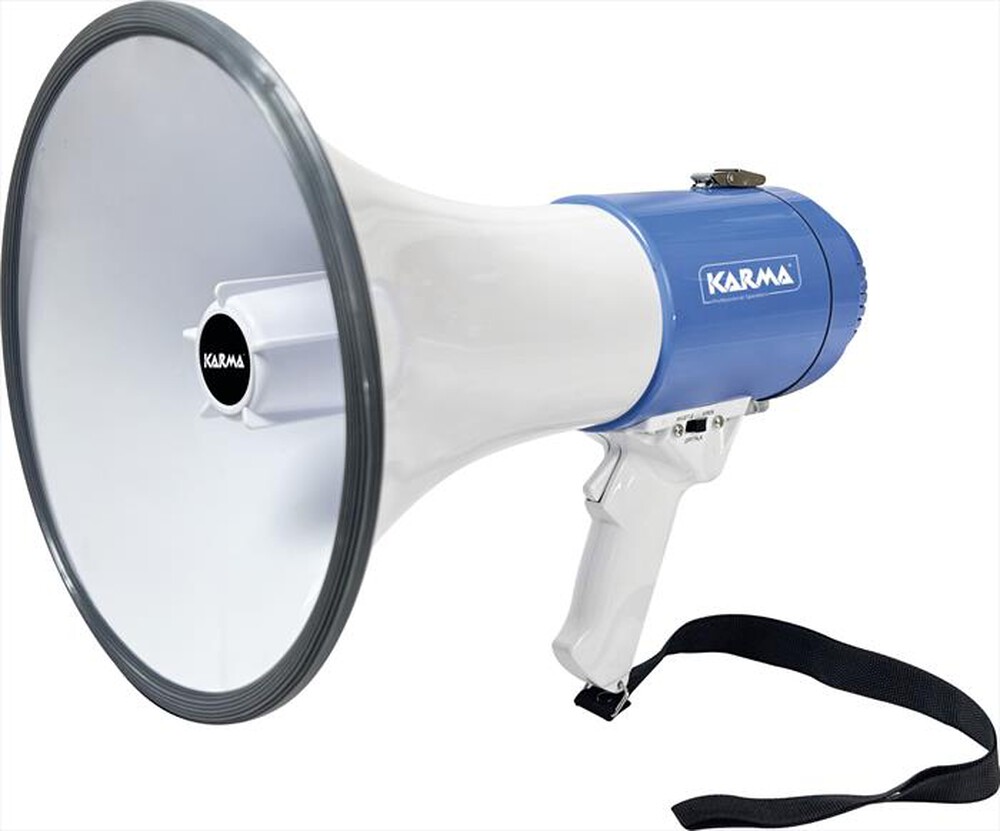 "KARMA - Megafono ricaricabile GT 1227LI-Bianco e blu"