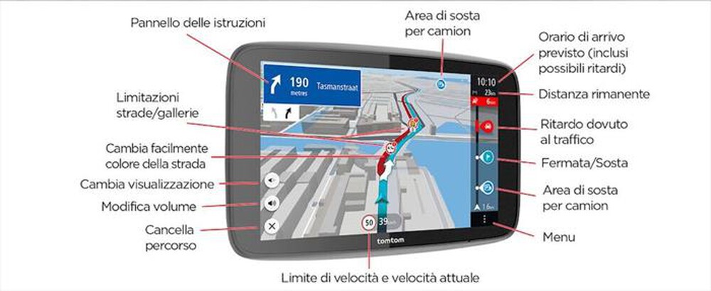 Immagine del prodotto TOM TOM - Navigatore portatile GO EXPERT PLUS PREMIUM PACK-Nero