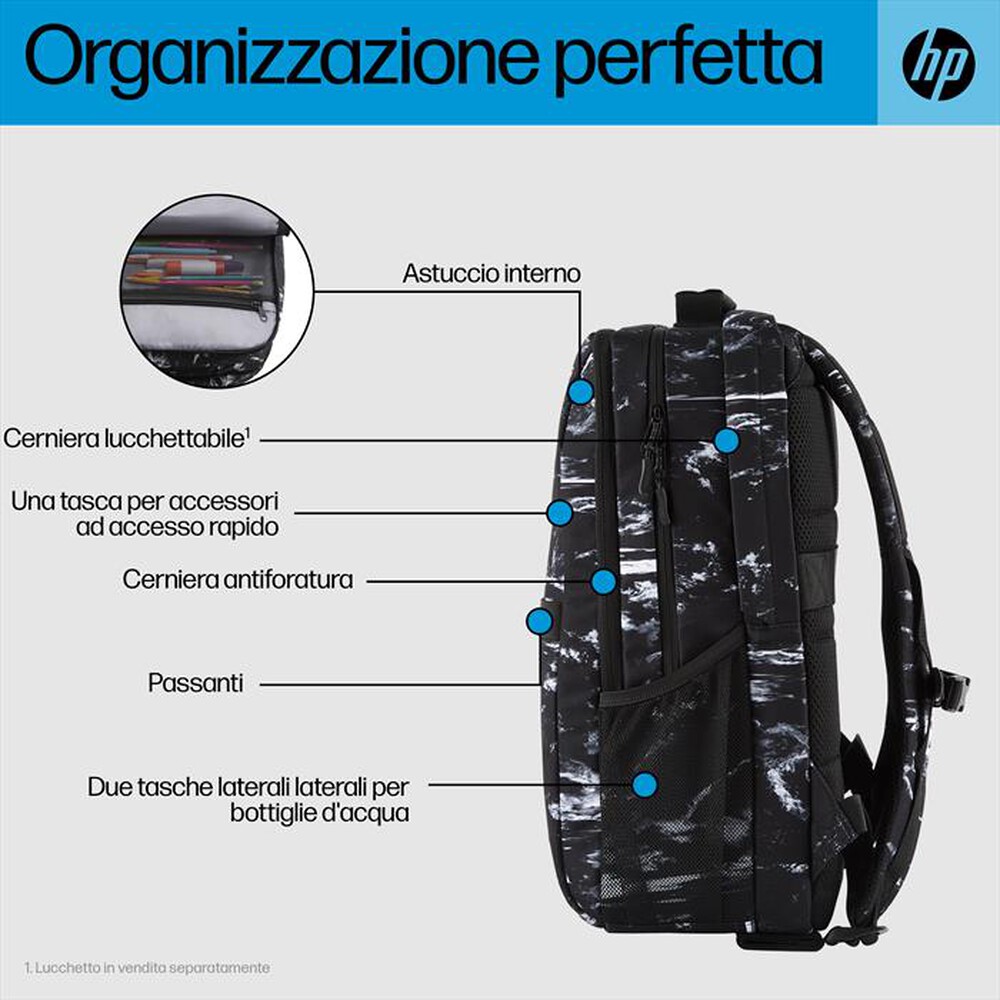 Immagine del prodotto HP - ZAINO CAMPUS XL 16,1"-Nero marmorizzato