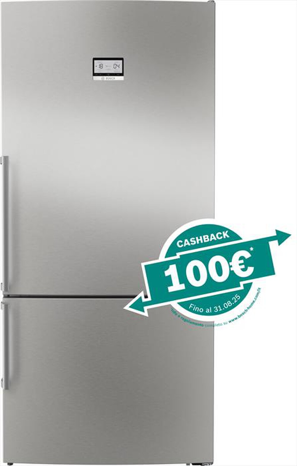 "BOSCH - Frigorifero combinato KGN86AIDR Classe D 631 lt-Acciaio anti-impronta"