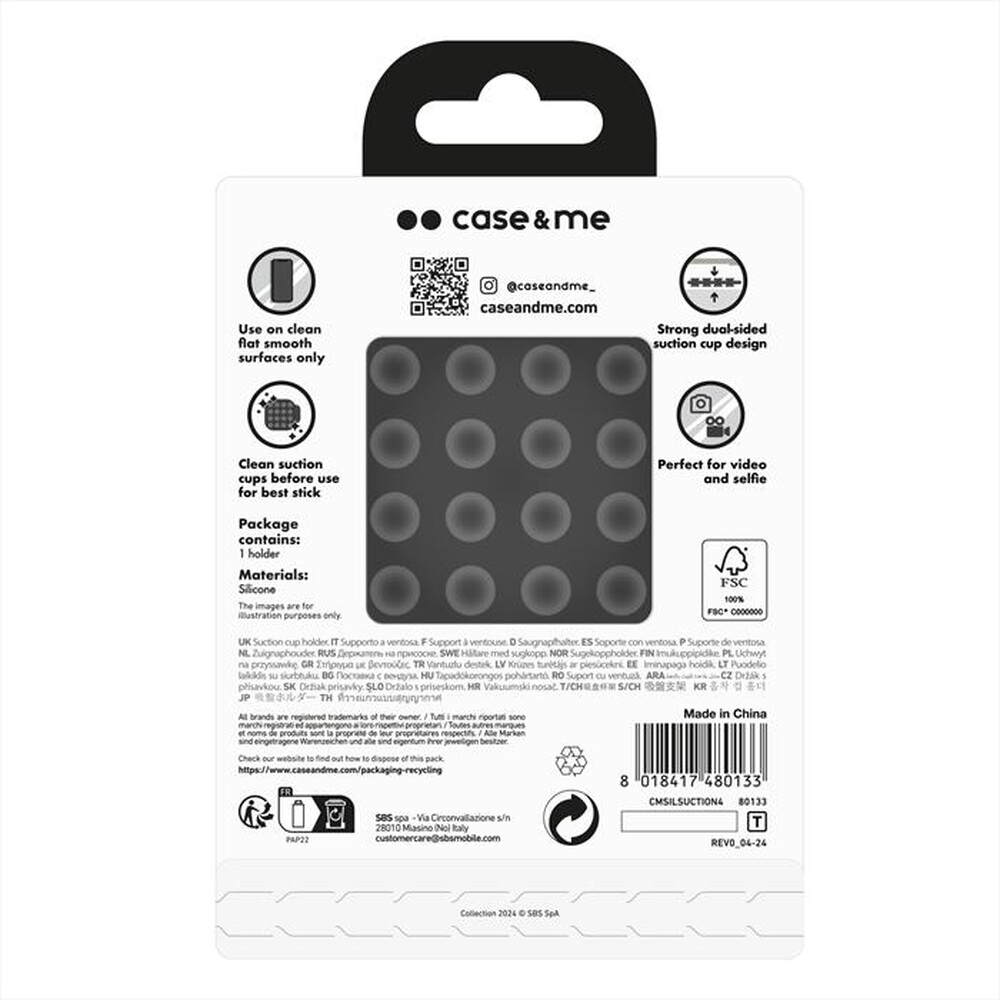 Immagine del prodotto CASEME - Supporto in silicone a ventosa CMSILSUCTION4-Nero