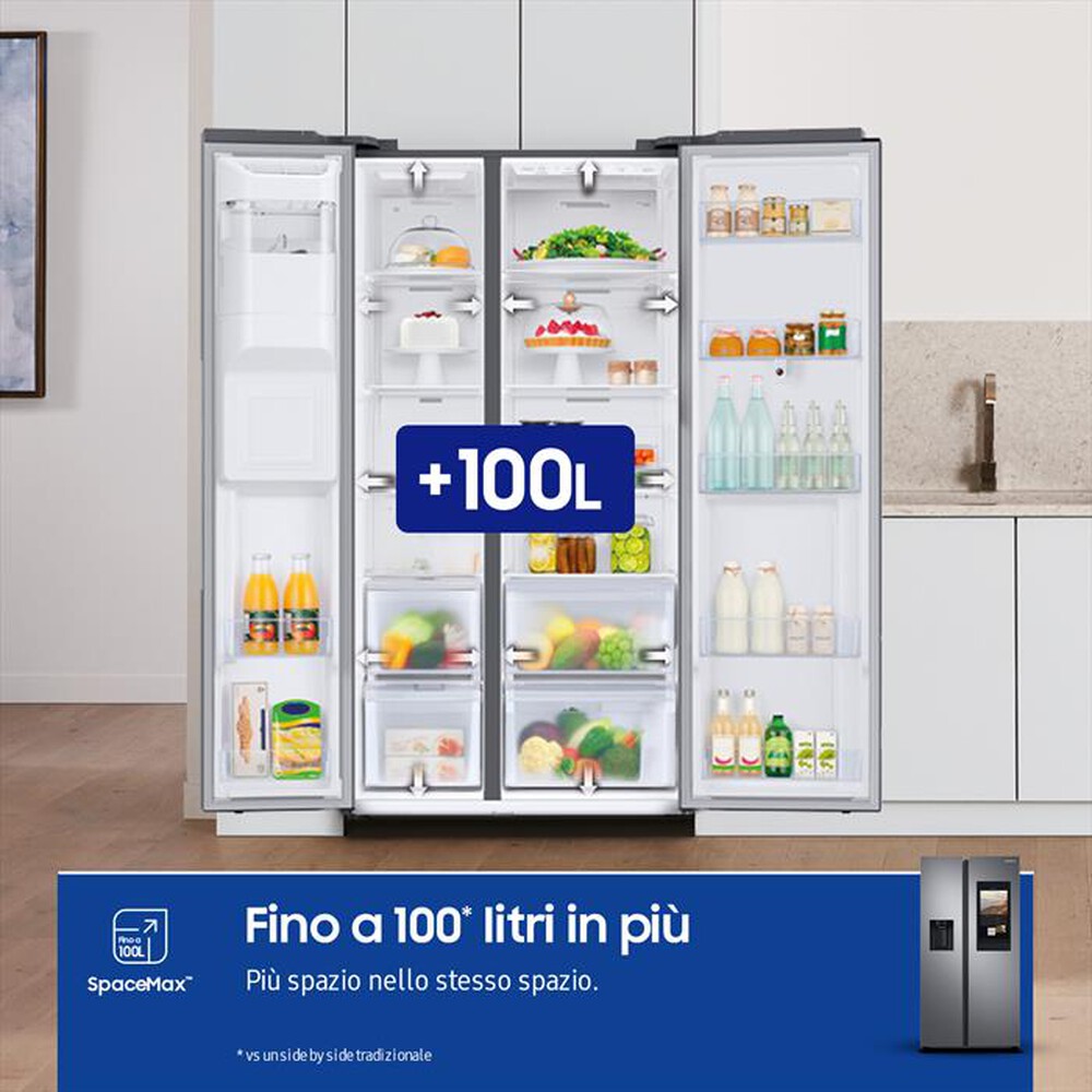 "SAMSUNG - Frigorifero side by side RS6HA8880S9/EF Classe F-Metal Inox"
