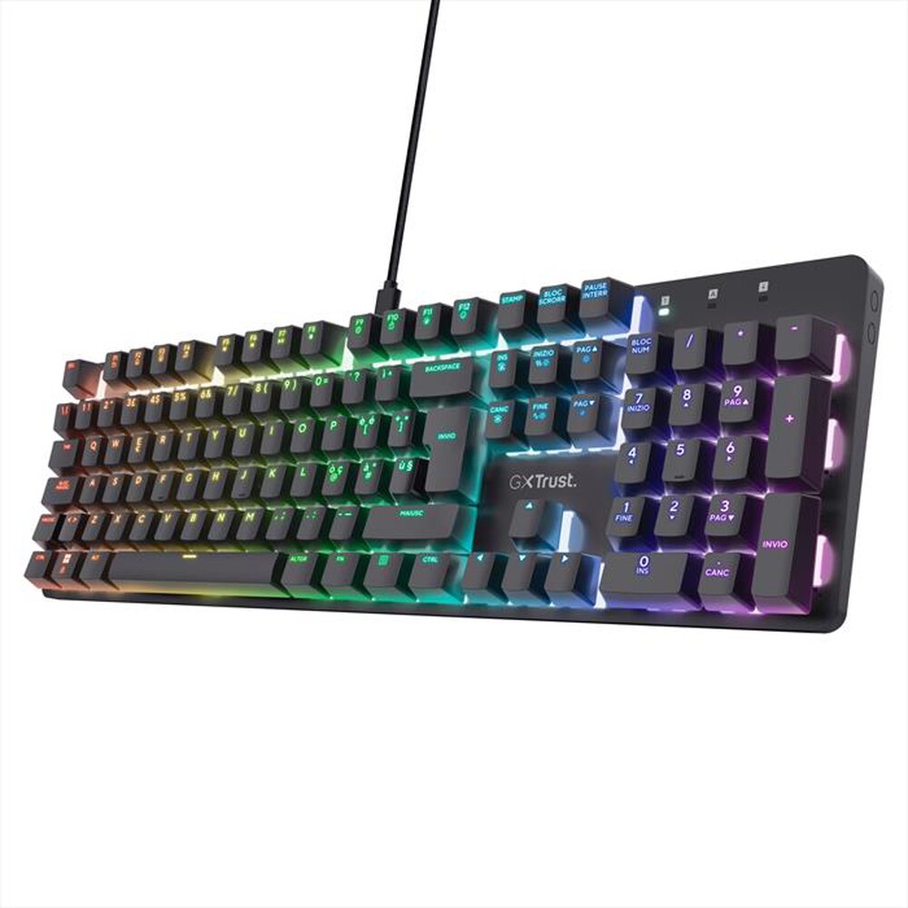 "TRUST - GXT871 ZORA MECHANICAL KEYBOARD IT-Black/RGB"
