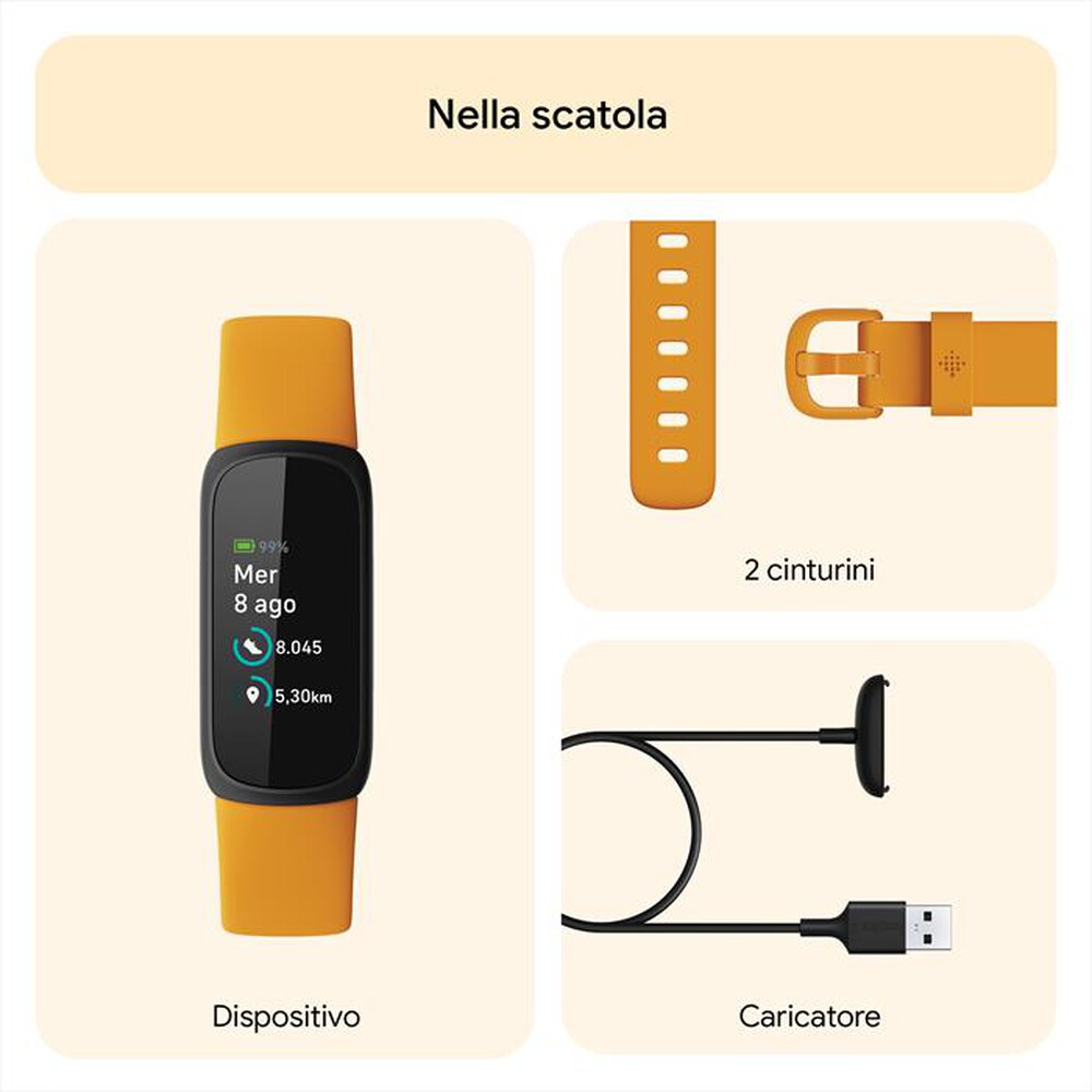 "FITBIT - INSPIRE 3 - FB424BKYW-nero/ giallo senape"