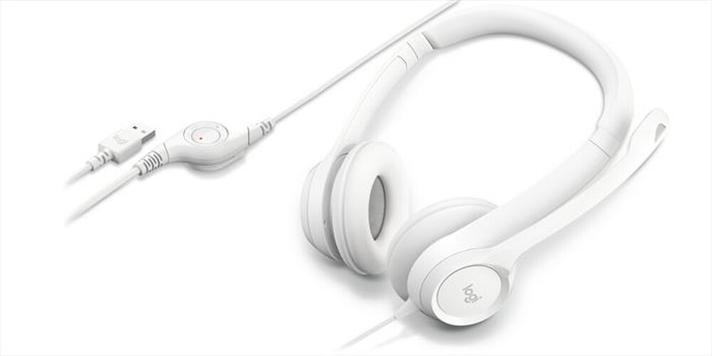 "LOGITECH - Cuffia con microfono H390-Bianco"