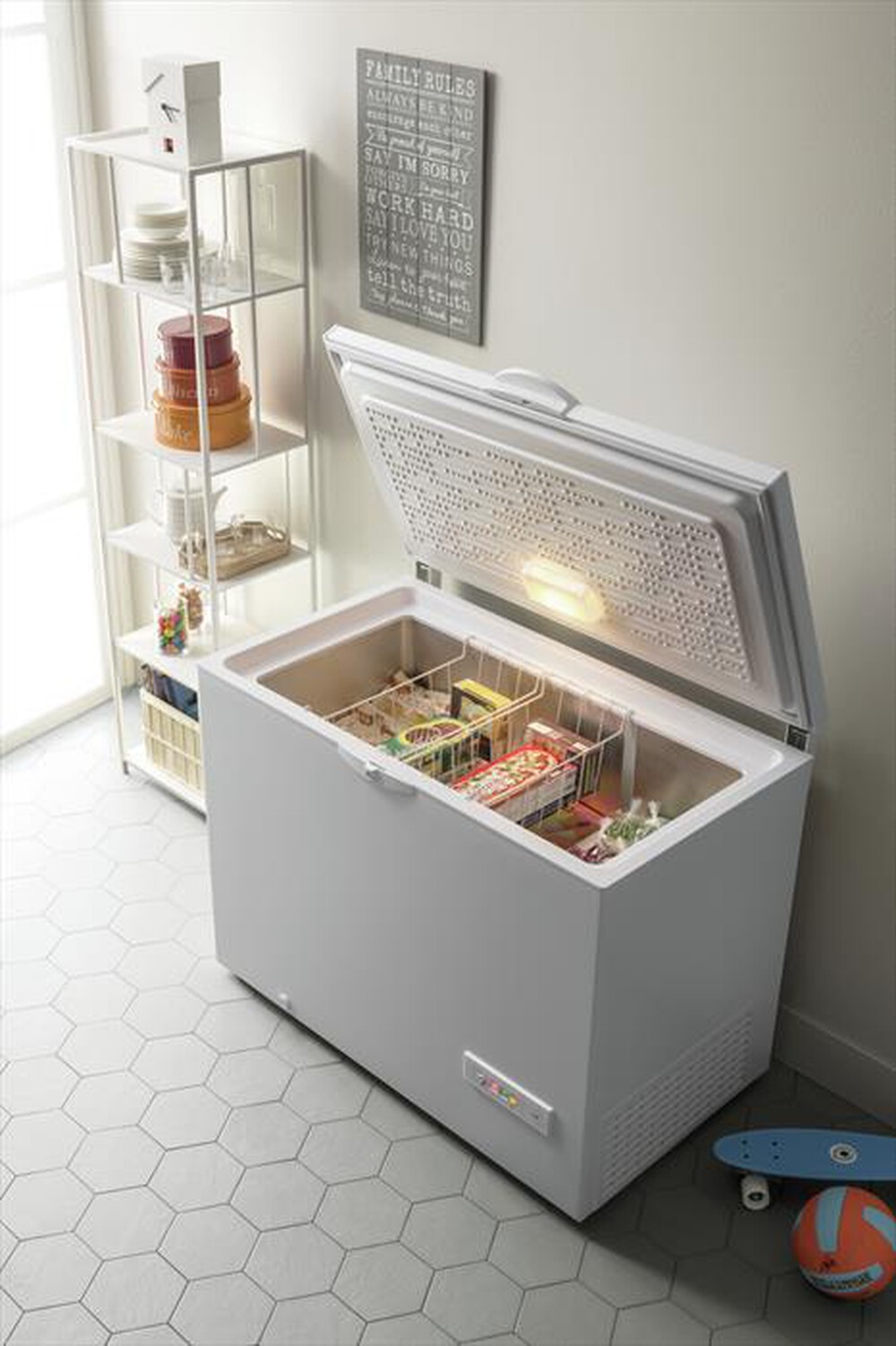 "INDESIT - Congelatore orizzontale OS 2A 300 H Classe E 315lt-Bianco"