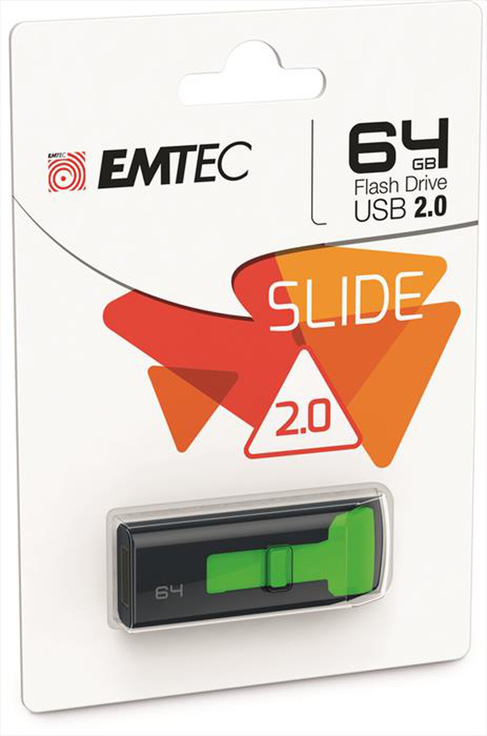 "EMTEC - EMTEC SLIDE C450 64GB-Nero/Verde"