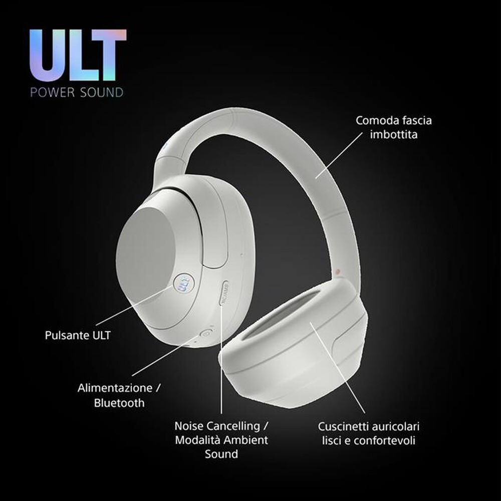 "SONY - Cuffie a padiglione chiuso WHULT900NW.CE7-Bianco"