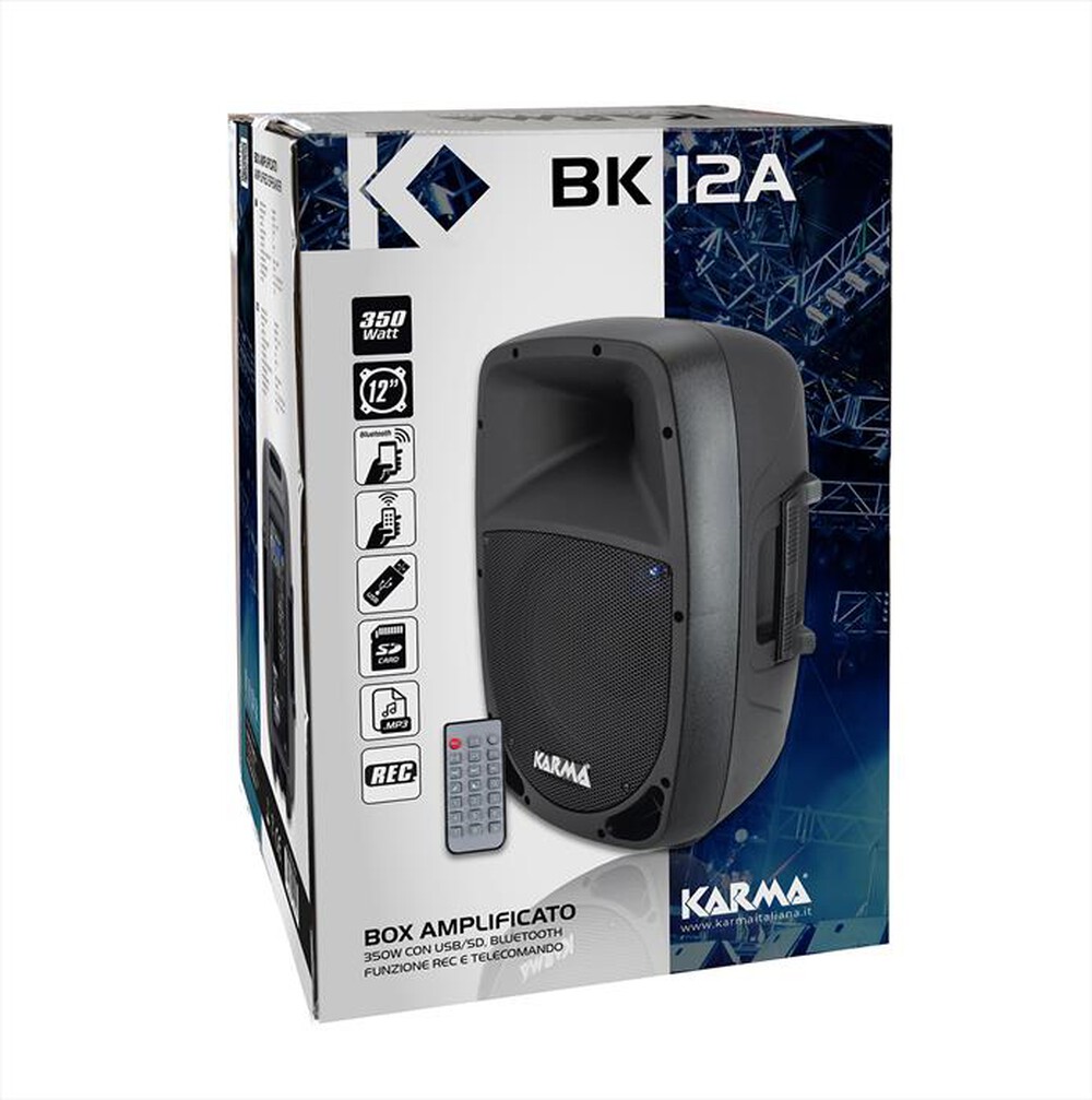 "KARMA - Diffusore amplificato BK 12A-Nero"