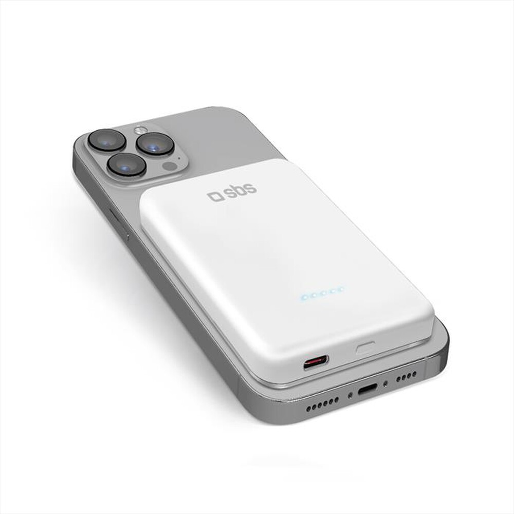 "SBS - Powerbank MagSafe TEBB5000MAGSPD20W-Bianco"