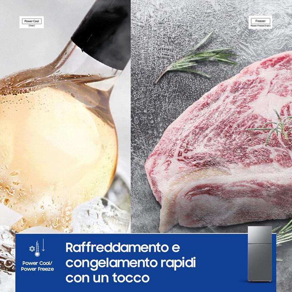 "SAMSUNG - Frigorifero 2 porte RT53DG7A14S9EF Classe E 530 lt-Metal Inox"