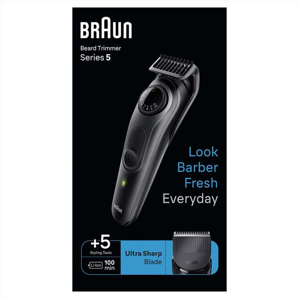 "BRAUN - Regolabarba BT5420-Nero"