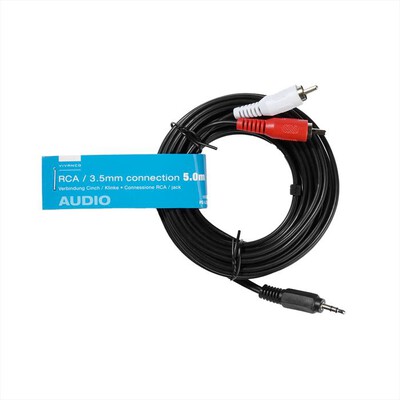 SBS - Audiolead 3,5mm plug - 2x RCA plugs 5m-Nero