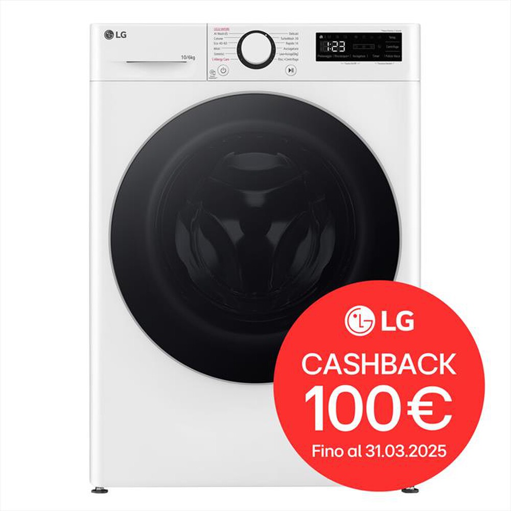 LG - Lavasciuga D4R5010TSWS 10/6 Kg Classe A-Bianco