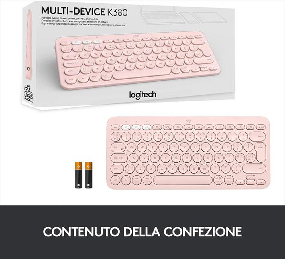 "LOGITECH - K380-Rosa"